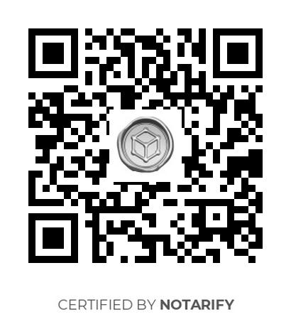 Certificato notarizzazione su blockchain